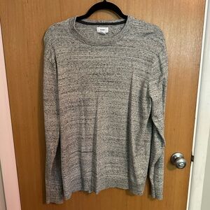Old Navy Heathered Crewneck Men's Gray Sweater